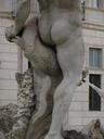 Details of one of the three great fountains in the grand Piazza Navona.